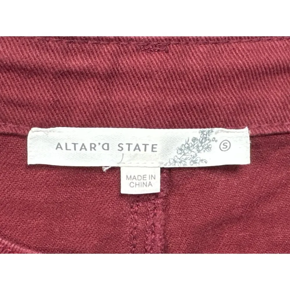 Altar'd State Women's Wide Leg‎ Red  Jeans - Size S (28x28)*